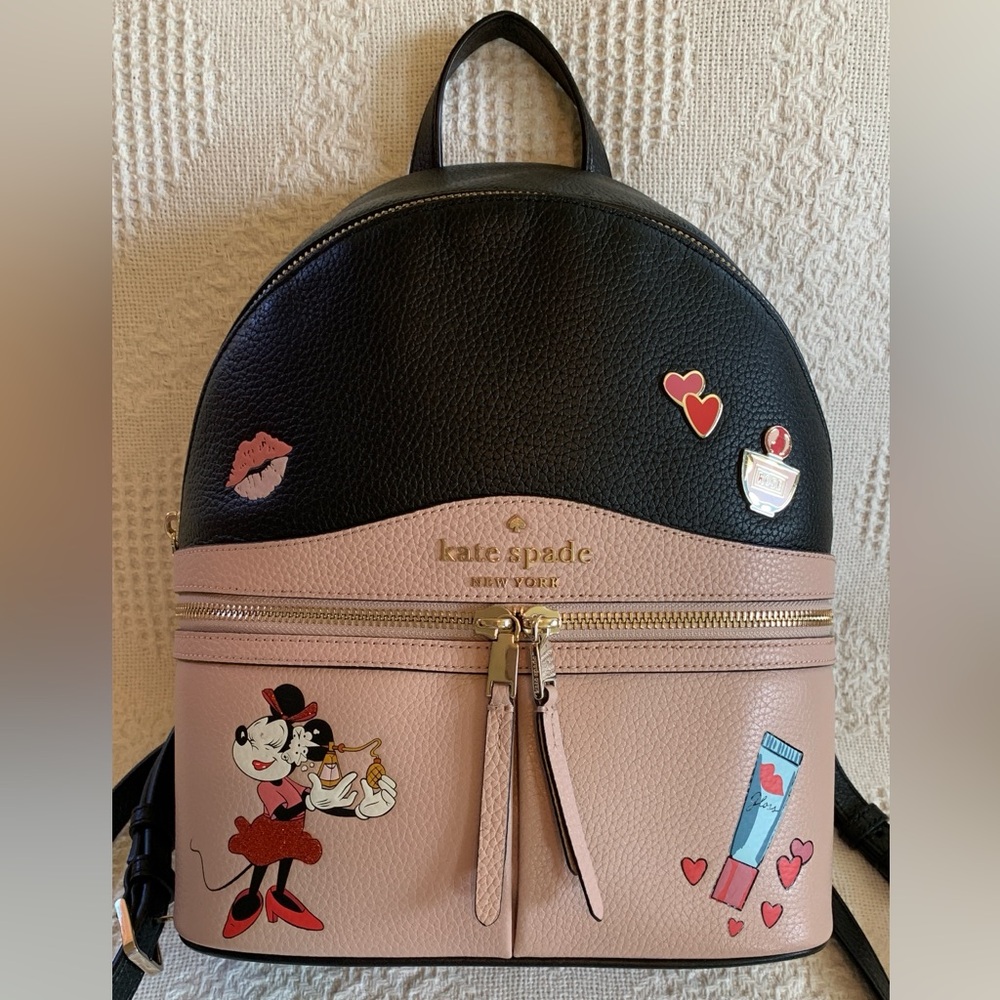 Kate Spade Limited Edition Disney Minnie Mouse Medium Backpack Pebbled Texture